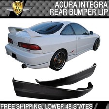 Fits 98-01 Acura Integra T-r Style Rear Bumper Lip Spoiler Unpainted Black Pu
