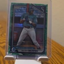 Topps 2024 Bowman Chrome Prospects Felnin Celesten Mariners Lunar Glow Rookie