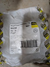 Viega MegaPress Stainless 316 Adapter 90230 1/2" x 1/2" Qty 28 green dot