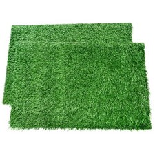 LOOBANI Dog Grass Pee Pads, 2 Pack Artificial Grass for Potty Tray, 18x23in