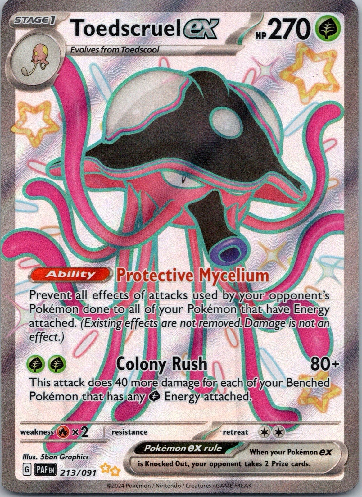 Pokemon Card TCG -  Toedscruel ex 213 Shiny Ultra Rare Paldean Fates