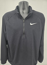 Nike Pullover Mens Large Black Basketball Dri-Fit 1/4 Zip Active Outdoor