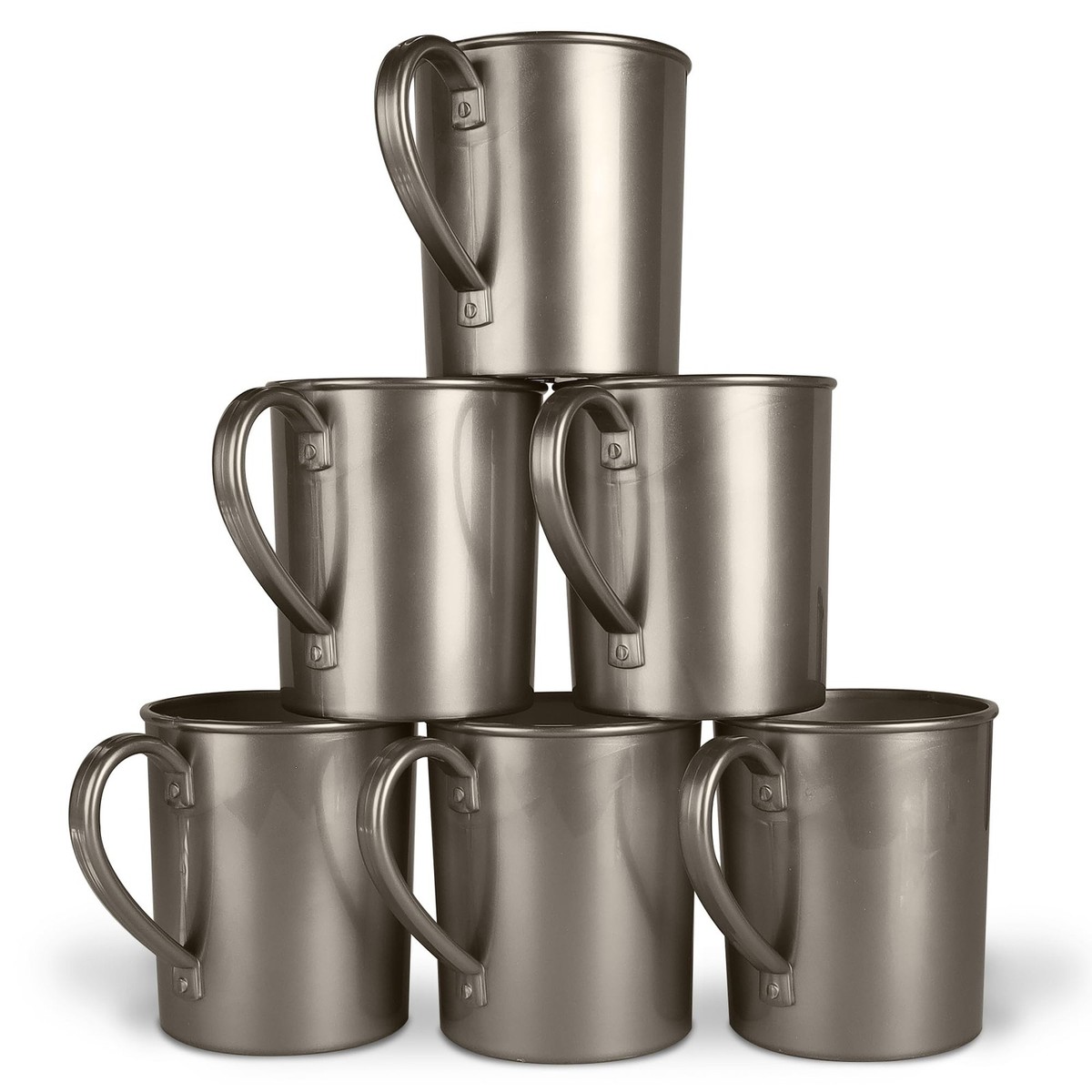 Plastic Moscow Mule Copper Mugs 12 oz Reusable Set of 6 Tin | eBay