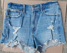 Abercrombie  Fitch Cut Off Mom Denim Shorts Womens 29x8 Distressed