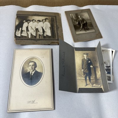 Lof of 4 Cabinet Card Photographs Studio PW Poff Bluefield West Virginia Antique