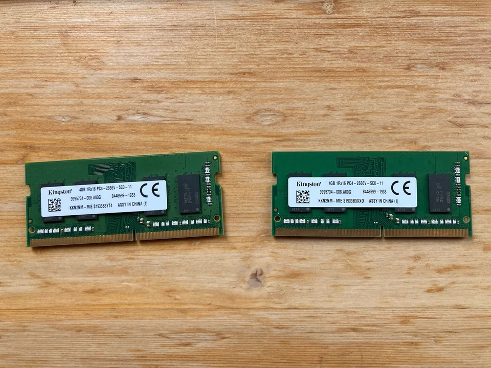 Kingston- 2 Sticks Of 4GB RAM 1Rx16 PC4-2666V-SC0-11 DDR4 Laptop Memory - Image 2 of 3
