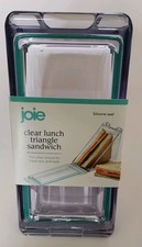 Joie Trasparente Trasparente Pranzo Triangolo Sandwich Contenitore Scatola Sigillo Silicone