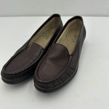 SAS Tripad Comfort Womens 6 S Burgundy Leather Moc Toe Loafers Made in USA