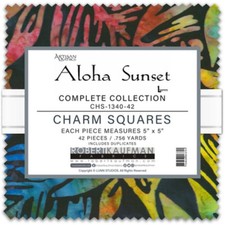 5" Charm Pack - Artisan Batiks Aloha Sunset Robert Kaufman Fabric M538.57