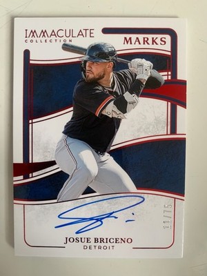 2026 Panini Immaculate auto JOSUE BRICENO #ed 11/75! Detroit Tigers