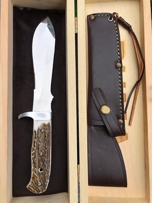 PUMA White Hunter Style Replica Knife – German Design, Stag Handle