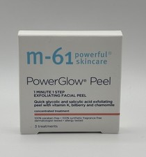 NEW NIB M-61 PowerGlow Peel 1-Minute 1 Step Exfoliating Facial Peel 3 Treatments