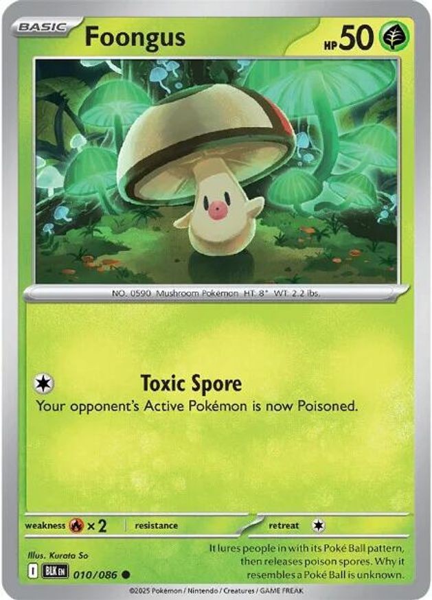 Pokemon Foongus (10/324) Black Bolt LP