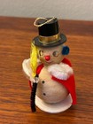 Lot of 3 Vintage Putz Snowman Chenille Spun Cotton Mica Christmas Ornament Japan — photo 7