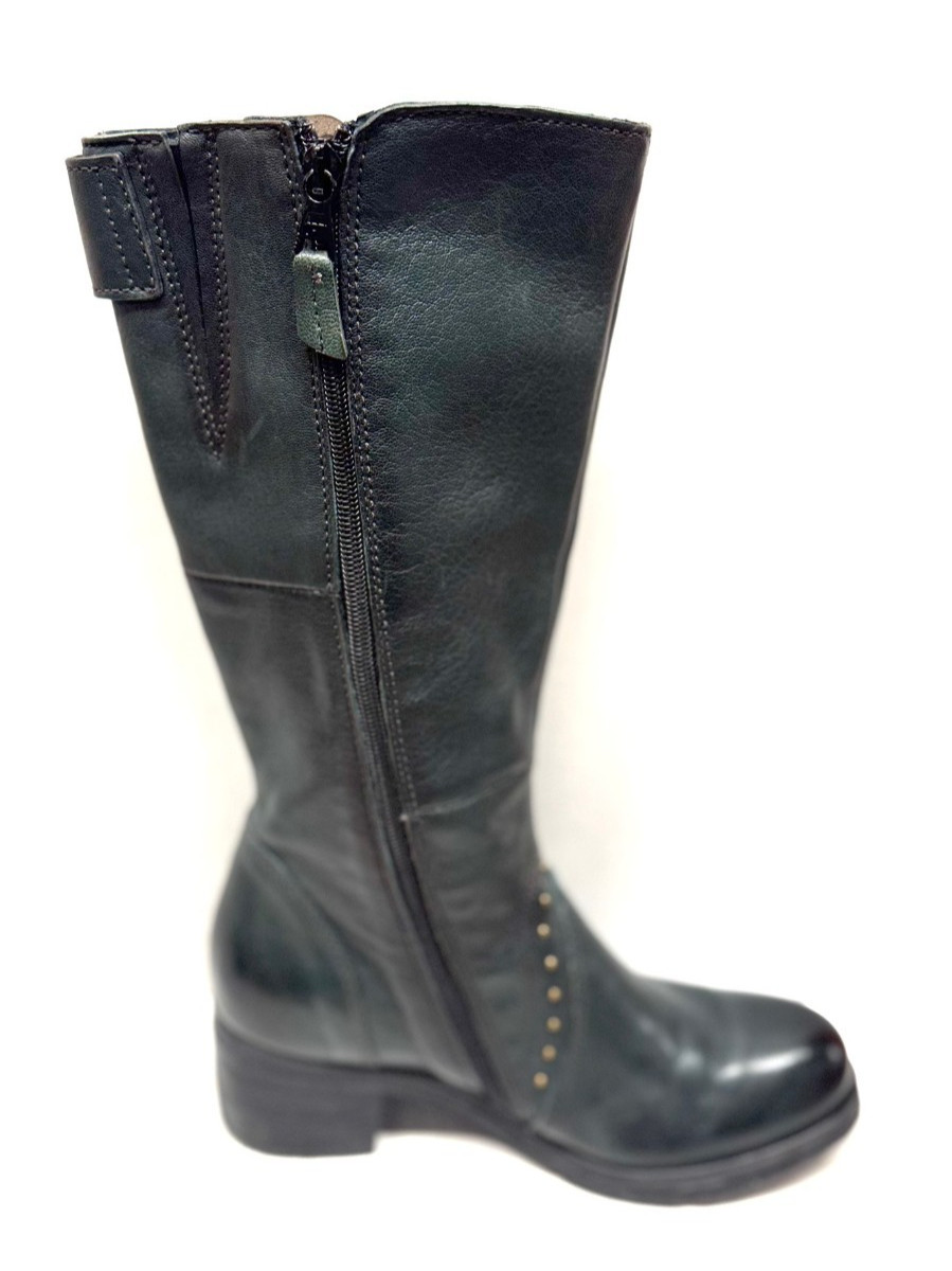 MIZ MOOZ MID CALF BOOTS SIDE ZIP  GORE FOREST GREEN 37EU / 7US NEW # Z-09