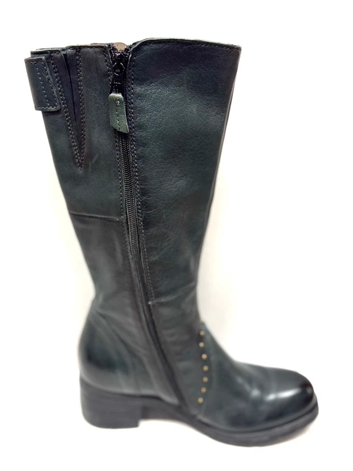 BOTAS MIZ MOOZ MEDIA PANTORRILLA CREMALLERA LATERAL GORE BOSQUE VERDE 37EU / 7US NUEVAS # Z-09 Foto 2 de 4