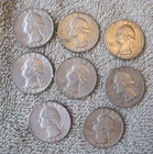 (8) Washington Quarter Silver Dollars - Circulated Quarters Choice