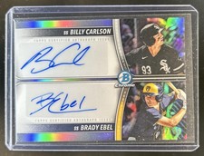 2025 Bowman Draft Billy Carlson Brady Ebel Chrome Prospect Dual Auto #/99