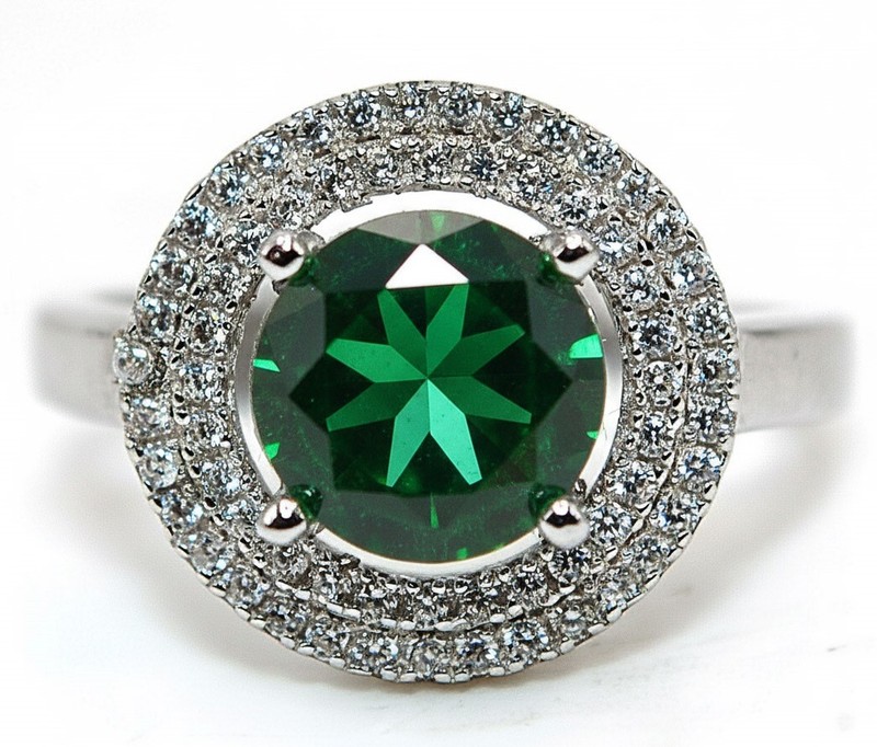 5CT Heat Treated Green Tourmaline 925 Sterling Silver Ring Jewelry Sz 7 F8-2