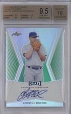 2014 Leaf Metal Draft Green Prismatic 9/10 Christian Binford BGS 9.5 Auto 0o9