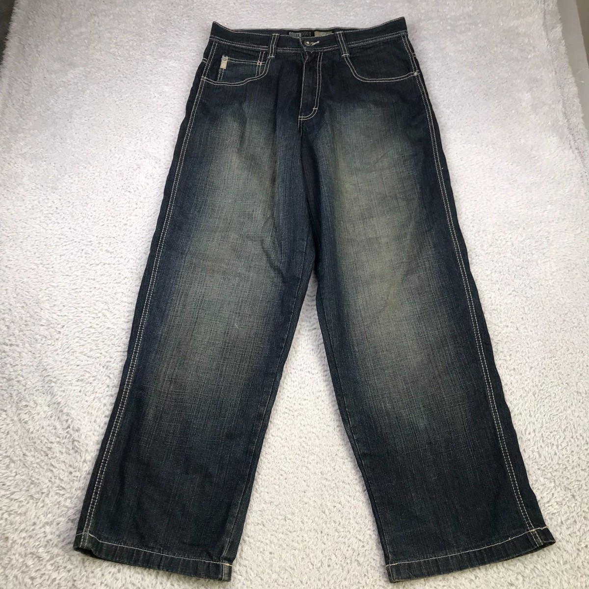 Southpole Jeans Mens 30 (32x30) Dirty Wash Baggy Vintage Y2K Hip