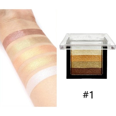 Women Highlight & Eyeshadow Palette Non-Smudging Makeup Palette Multi-Function