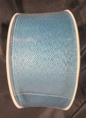 Solid Blue 2.5 In Wired Ribbon Sheen Texture Color 50 Yards Christmas Members