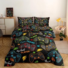 ROWADALO 6 Pieces Gaming Bedding Set for Boys Gamer Comforter Set Full Size,G...