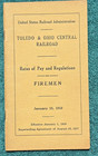 1919 Toledo & Ohio Central Railway Firemen Regulation US Railroad Administration — photo 1