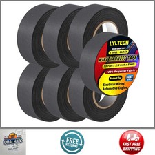 Wire Harness Tape 7 Rolls, Polyester Fabric,Flame Retardant 3/4 inch 30 ft