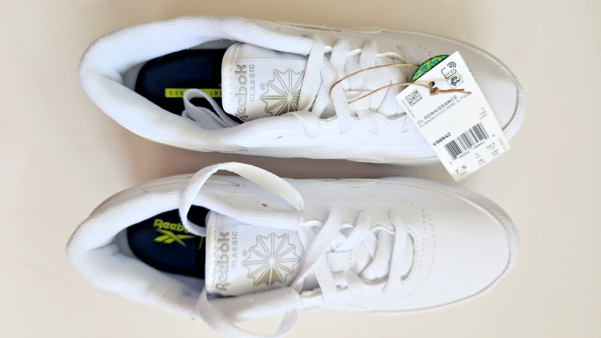 Reebok Cl Renaissance Women's White Running Sneakers Shoes 7.5 New View 6