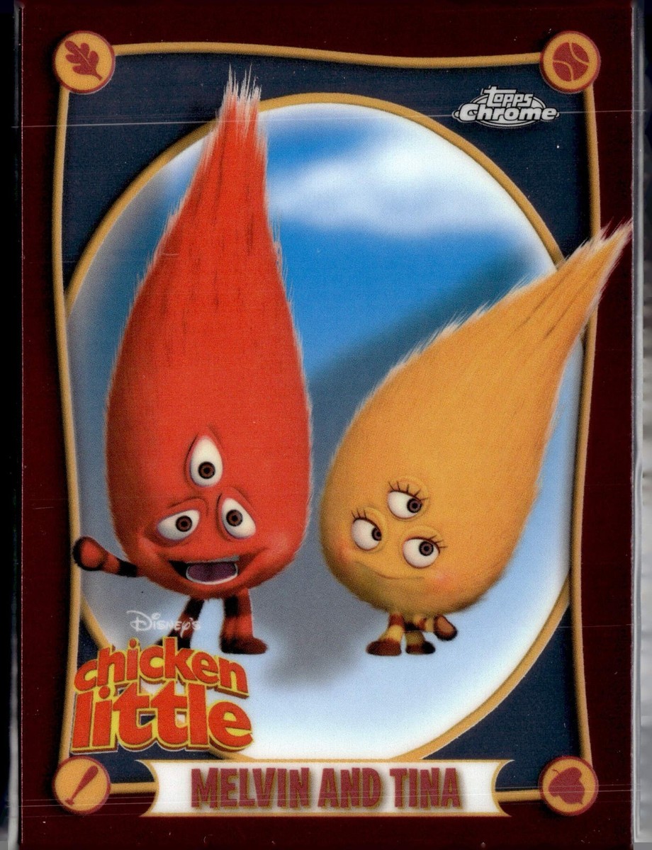 2025 Topps Chrome Disney Chicken Little Melvin and Tina red CL-10