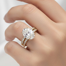 3.00 Cts IGI Certified Oval Lab Grown Diamond Hidden Halo Engagement Ring