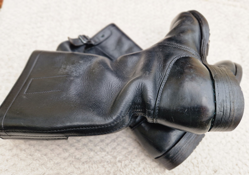 WW2 German Officers Black Leather Jack Boots by Vorwerk Size 7.5-8 UK size - Picture 6 of 22