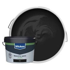 Smooth Masonry Paint 10L Black Exterior Wall Weatherproof Durable Coating DIY UK