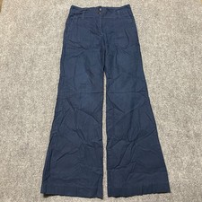 Maeve By Anthropologie Wide Leg Pants Womens 29 Blue Cotton Stretch Flat Front