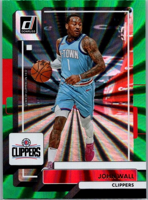2022-23 Donruss #194 John Wall Holo Laser Green  Clippers