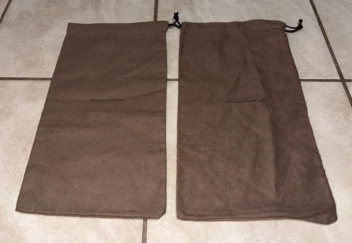 SET OF 2 BOTTEGA VENETA BROWN LOGO SOFT DUST BAG COVER  display picture 2