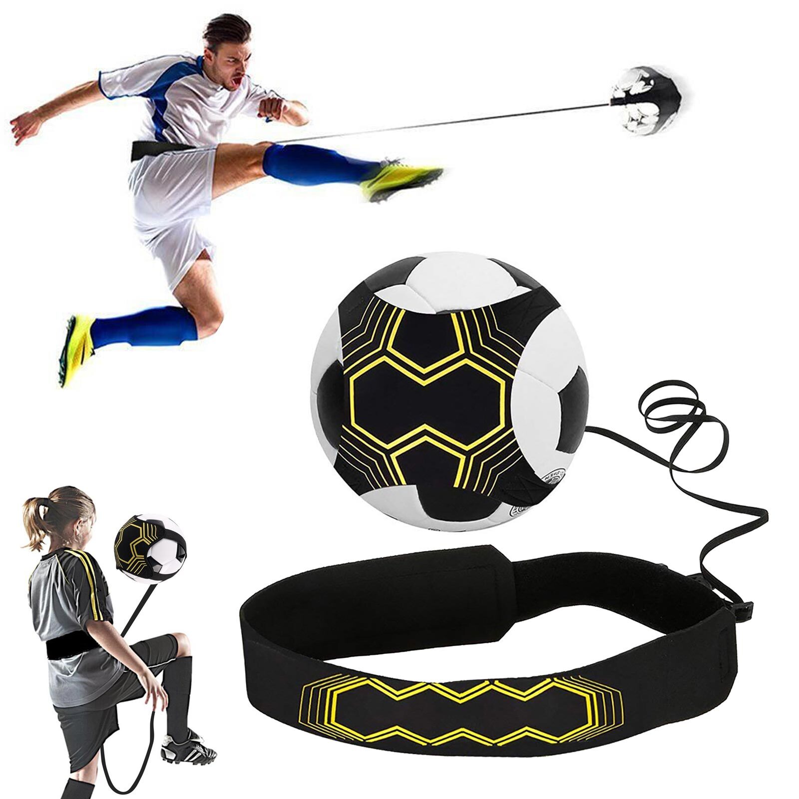 Soccer Ball Training Equipment Football Trainer Solo Practice Elastic