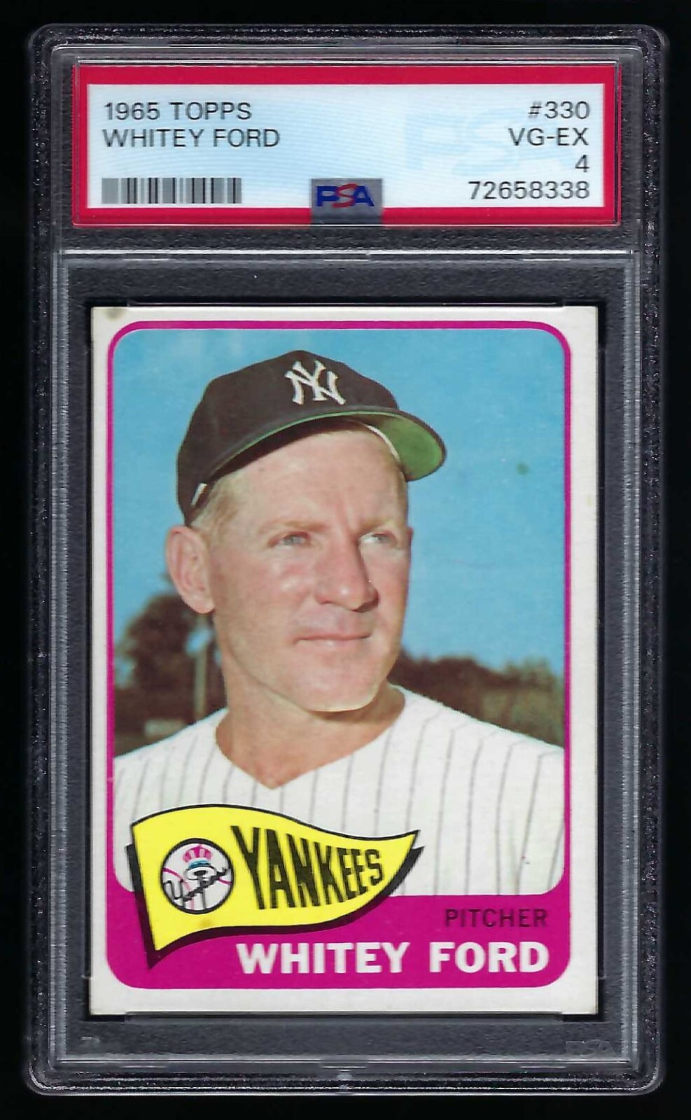 1965 Topps #330 Whitey Ford PSA 4