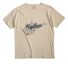 Keystone West Virginia WV WVa T-Shirt MAP