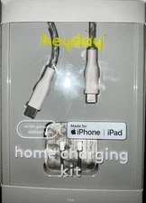 Heyday Home Charging Kit for  iPhone / iPad - White NEW Lightning To USB C 6FT