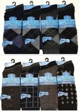 MENS Easy Grip Big Foot Smart Suit Colored Design Office Socks