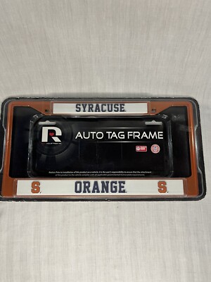 Rico Industries NCAA Syracuse Orange Standard Chrome License Plate Frame, 6 x...