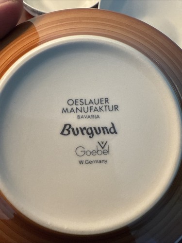 Goebel Country Burgund Porzellan Salat/Suppenschüssel/7er Set/Top Zustand - Bild 8 von 9