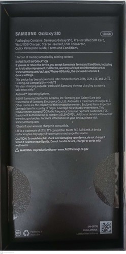 Original Samsung Empty Box Galaxy S10 Black (No accessories) - 第 3/3 張圖片