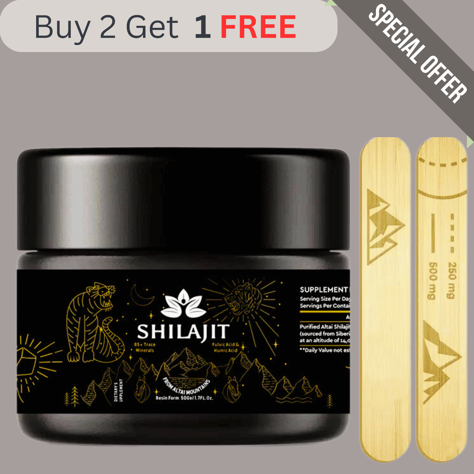 Pure 100% Himalayan Shilajit Soft Resin Organic Potent Fulvic Acid