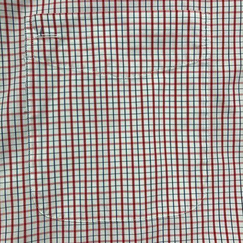 Faconnable Shirt Mens XL Red Plaid Button Down Cotton Short Sleeve - Picture 6 of 18