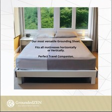 Grounding Half Sheet, Premium Quality, Organic Cotton, Conductive Silver Threads