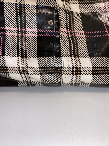 Roxy Luggage Two Wheel Bag Pink, White & Black Plaid - Picture 5 of 12